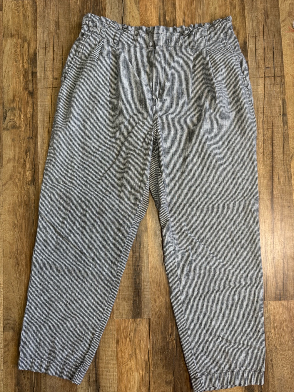 Linen Cotton Blend Parisian Chic European Minimalist French Style Cropped Pants